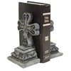 Cross Concrete Bookends Heavy Book Holders Religious Statuary Home Decor