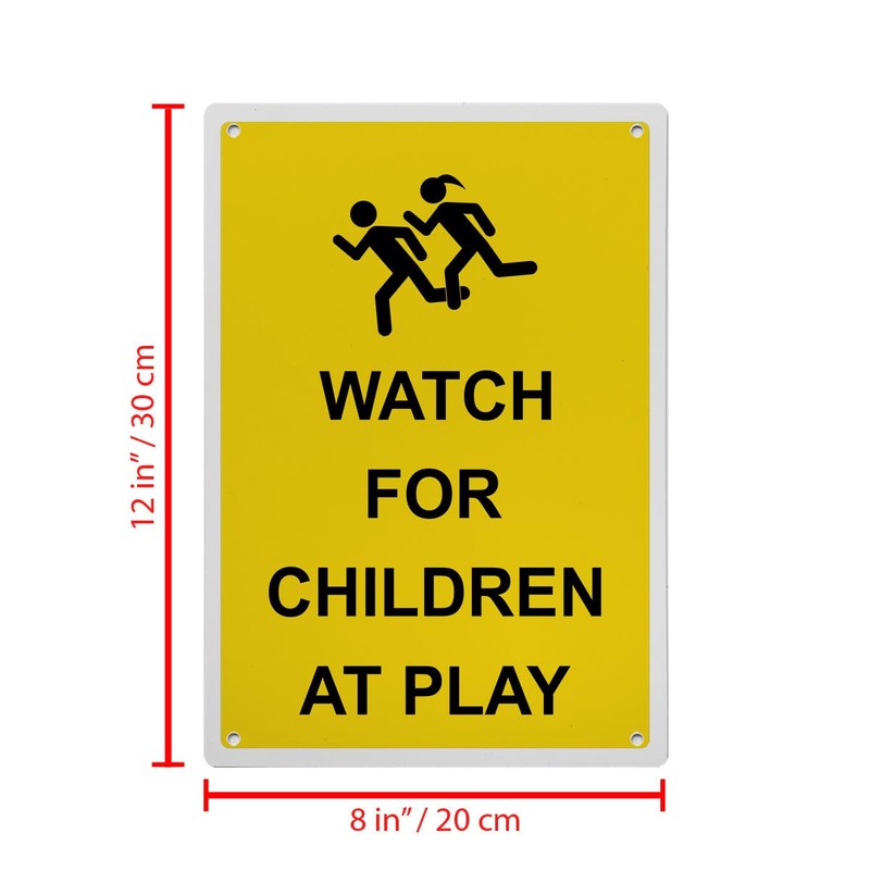 Watch For Children At Play Sign, 8.5 x 11 in"