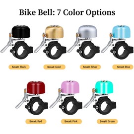 Greallthy Bike Bell Classic Brass Bicycle Bell,Bike Bells for Adults Kids,Loud Sound Bicycle Bell Fit for 0.87-1.25in/22.2-31.8mm Bicycle Handlebars,Road Mountain Bike Accessories.