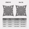 ggaimwf Moroccan Cushion Covers, Black, 60 x 60 cm, Boho