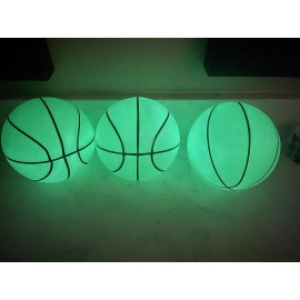 Toys+ 3 Pack Glow in the Dark Inflatable Magic Shot Pro MiniHoop Basketballs with Pump