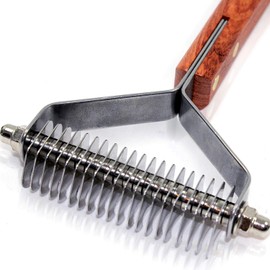Extra Wide Undercoat Rake for Dogs, Cats - 20 Blade                                                                                                   