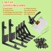 2 Sets Fence Gate Kit Gate Hardware with Gate Latch,