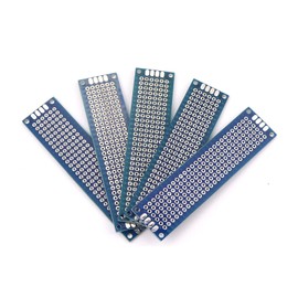 2cm x 8cm Set of 5 Universal PCB Double Sided Tin Plated Lead Free PCB Circuit Board Universal Printed Circuit Board DIY Soldering Universal Prototyping Board Free Board Double-sided Free Board Rohs Electronic Craft