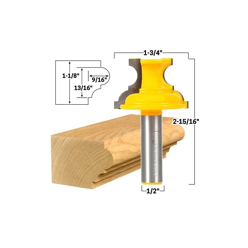 YONICO Window Sill Router Bits 1-1/8-Inch 1/2-Inch Shank 18147