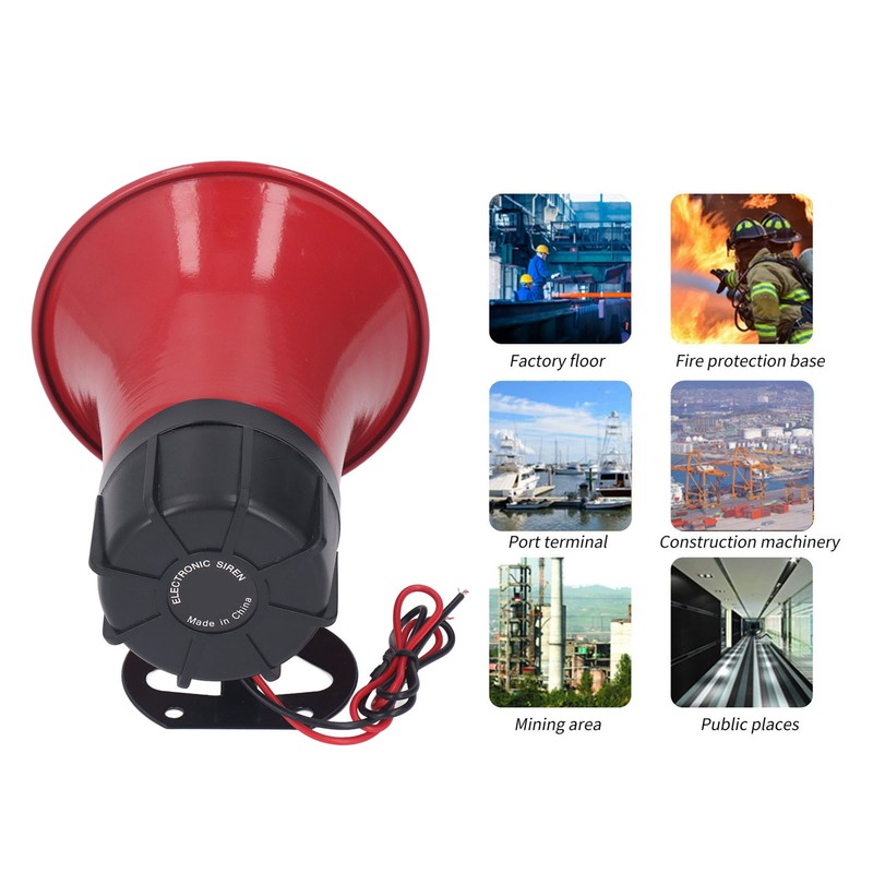 Industrial Alarm Security Siren 120dB 30W Emergency Warning Horn ABS