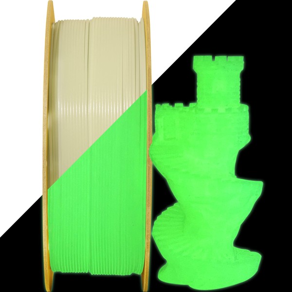 MIKA3D Glow in Dark Green PLA 3D Filament, Widely Support