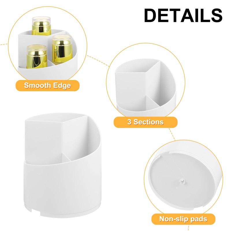 sourcing map Makeup Brush Holder, 360 Rotating Makeup Brushes Organizer,