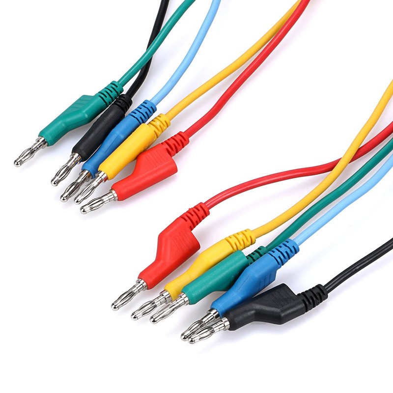 Sumnacon 5pcs Banana to Banana Plug Test Lead Set, 4mm