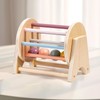 Perfeclan Wooden Rolling Drum Toy, Hand Eye Coordination Wooden Rattle