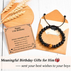 IKIATY 11 Year Old Boy Gift Ideas, Cool Birthday Gifts for 11 Year Old Boys, Happy 11th Birthday Bracelet Gifts for Boys Age 11 Son Grandson Nephew Brother