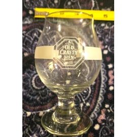 Libbey TWO RARE Original Old Speckled Hen Snifter British UK Beer Glasses  13oz