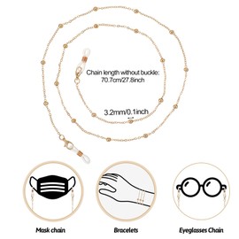 Lusofie Eyeglass Chains for Women Stylish- 10 Pack Beaded Glasses Chain | Anti-Loss Sunglasses Holder for Reading Glasses | Fashion Jewelry Accessories