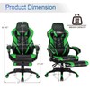 POWERSTONE Gaming Chair Video Game Chair with Footrest and Lumbar