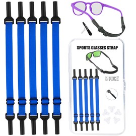 HORNYPOOT 5 Pack Kids Glasses Strap for Boys Girls(6.5-10in),Silicone Eyeglasses Straps for Men Women, Toddler Glasses Strap for Kids