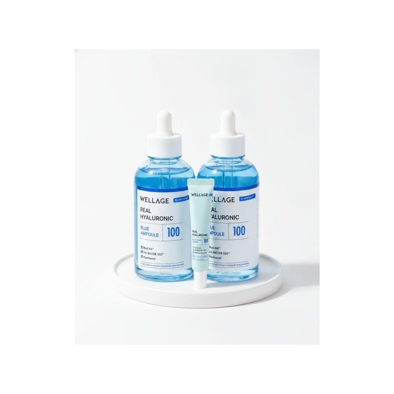 WELLAGE Real Hyaluronic Blue 100 Ampoule 60ml x 2 (+