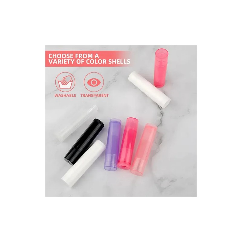 100pzs Tubos De Barra Labial De Labios Translúcidos De 5ml