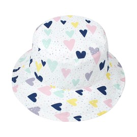 Bakicey Baby Sun Hat Cotton Breathable Summer Hat Toddler Sun Protection Cap Fishing Hat Cute Print Unisex Cap Wide Brim Hat Boys Girls Summer Sun Hat, Love