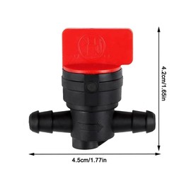 3 Pcs Fuel Tank Tap, Inline On/Off Fuel Switch Tap, Plastic Motorcycle Fuel Shut Off Valve, Replacement Accessory for Lawn Mower, Tractor, and Snow Blower