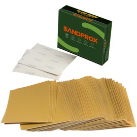 SANDPROX 1/4 Sheet Sandpaper 4.5 x 5.5 Inch Palm Sander Paper 40PCS 400 Grit Sanding Sheets for Palm Sanders Sand Paper for Woodworking,Automotive,Metal