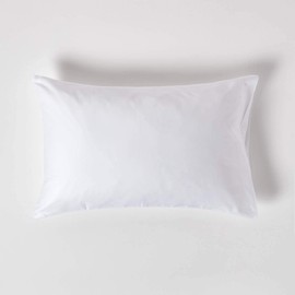 HOMESCAPES White Organic Cotton Pillowcase Standard Size 400TC 600 Thread Count Equivalent Housewife Pillow Case