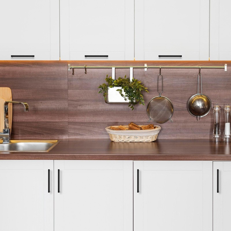 Ravinte 10 Pack Kitchen Door Handles Black Handles for Cupboards