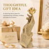 MOTIAHOOM Gold Hands Holding Rose Figurine