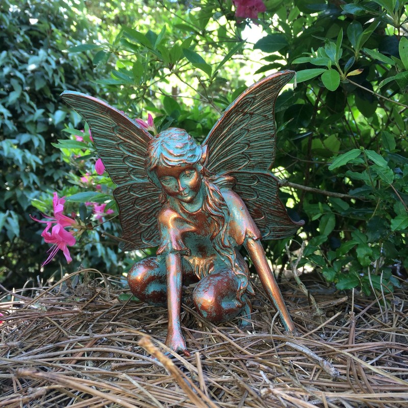 Suffolk Fairies Homestyles Butterfly Fairy Figurine #96202 Garden Statue Bronze