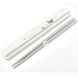 Sanrio Chromi Chopstick & Chopstick Case, Pull Lid, Gray, 5750, Kamio Japan, Cute, Lunch Box, Excursion, 303575