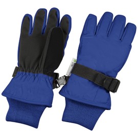 Zelda Matilda Guantes de invierno impermeables para niños, para niñas y niños, ideales para nieve y esquí, Azul rey, 3-4 Años