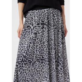 Mesh-Rock in Midi Länge schwarz 42