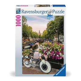 Ravensburger Puzzle 17596 - Bicycle and Flowers in Amsterdam - 1000 Pieces Puzzle for Adults and Children from 14 Years