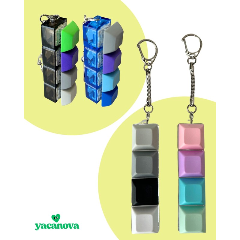 キーボード キーホルダー フィジェットトイ キーキャップ キーボードクリッカー 青軸 ストレス解消 おもちゃ