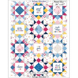 RILEY BLAKE, PURE DELIGHT, P10098, INSPIRATIONAL WORDS,  FABRIC PANEL 36"X42"