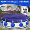 Pool Cover Weights with Hooks, Heavy Duty Thick PVC Leakproof