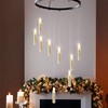 Gedengni Flameless Mini Simulated Wax Dipped Flickering LED Taper Candles