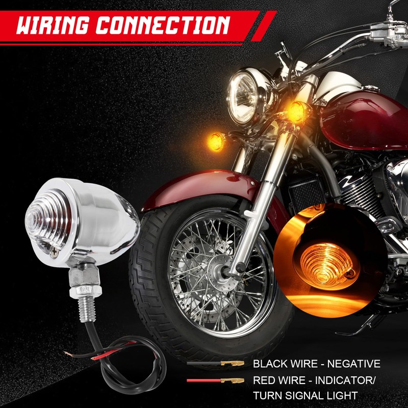 INNOGLOW - Luces intermitentes para motocicleta, 2 unidades, ámbar, para