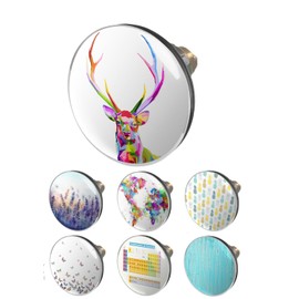 arteneur® Pop-Up Sink Plug with Colourful Deer Motif, Drain Strainer, Double Seal, Universal Drain Plug 34 mm - 41 mm, Pop-Up Valve Sink Plug