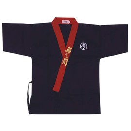 Japanese Sushi Chef Coat Uniforms Kimono for Unisex White Certain Victory Headband(Bule L)