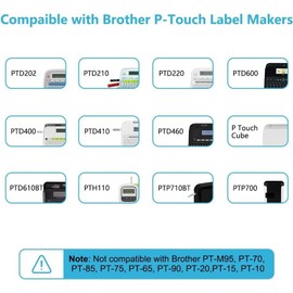 Hehua Tze Tz Tape 0.47 Laminated Tape 12mm Compatible for Brother Label Maker Tape TZe-131 for Ptouch PTD400 PTD600 PTD210 PTH110 (Black on White+Black on Clear, 3+3 Pack)