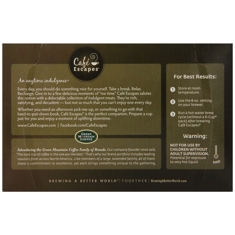 Cafe Escapes Chai Latte, K-Cup Portion Pack for Keurig Brewers,