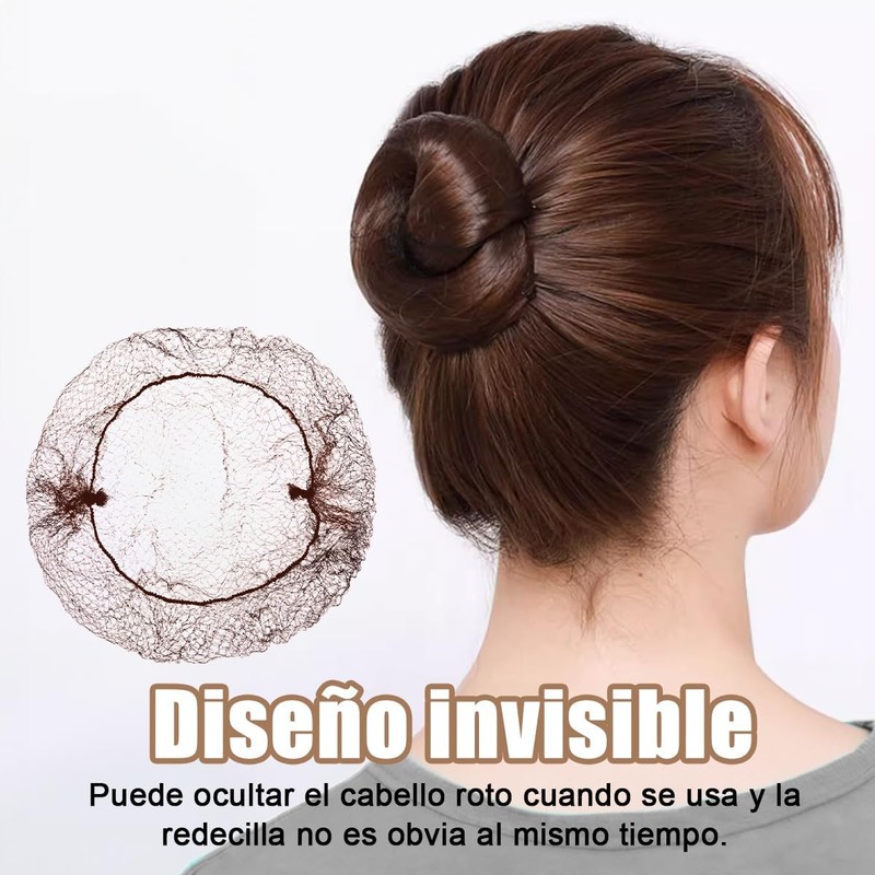 100pzs Red para Cabello, Red de Pelo Tejida,Gorros Malla cofias