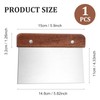JJUNW 1 Pc Bench Scraper Kitchen, Stainless Steel Dough Scraper