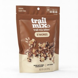 S'mores Trail Mix Cluster Bites: Cinnamon Cracker, Almonds, Cashews, Chocolate Chips, Vegan & Dairy Free Nut Snack Snacking Desert Food, Well Market 4.5oz Bag