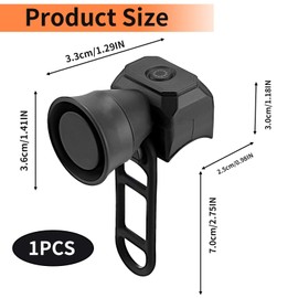 Bike Horn, Bicycle Bell, 5 Sound Modes, Bike Bell Kids, Waterproof Bike Bell Adult for Mountain Bikes, Racing Bikes, Kids Bikes, Scooters, Black,Handlebar Mount