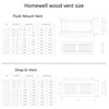 Homewell Hickory Wood Floor Register, Flush Mount Floor Vent Cover,