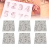 6pcs Clear Stamps Innovative Decorative Flower TPR Clear Stamps for