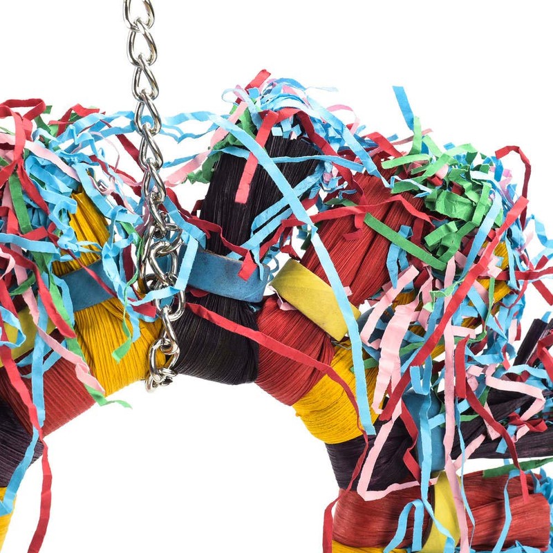 Paper Party Wheel Enrichment Natural Parrot Toy