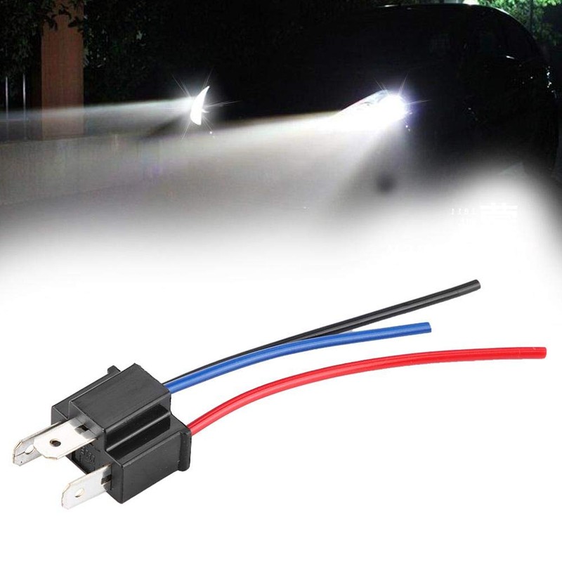 Male Socket H4 Male Head Extension Socket with Wiring Harness
