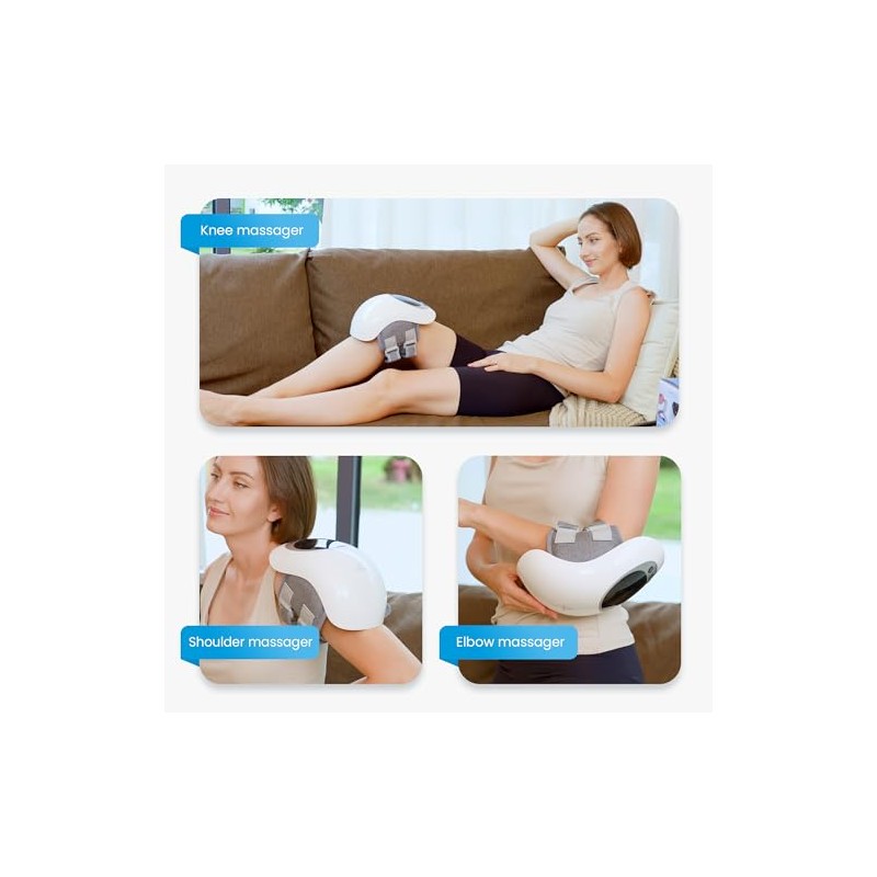 COMFIER Knee Massager, Wireless Knee Massager with 3 Adjustable Temperatures,
